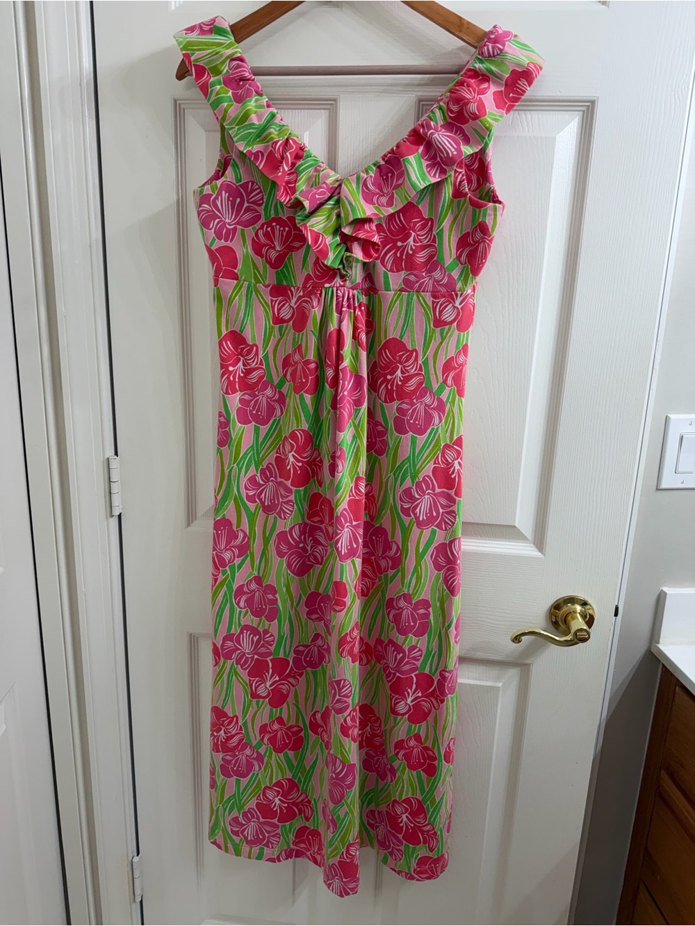 Lilly Pulitzer Pink & Green Floral Maxi Dress - Picture 4 of 5